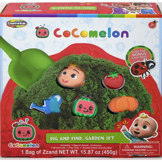 Cocomelon Dig and Find Garden Set in color box