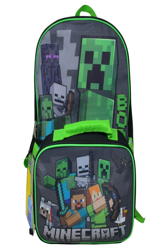 Minecraft 16" Backpack with Lunch Bag